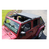 Black Diamond Fold-Back Sunroof Bowless Softop for Jeep JK Wrangler w/ 4-Doors