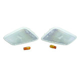 Front Clear Side Marker Light Kit w/ Amber Bulbs for Jeep 97-06 Jeep TJ Wrangler