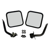 Gloss Black Mirror Kit for 1976-1995 Jeep CJ-5, CJ-7, CJ-8, & YJ Wrangler