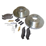 Front Performance Brake Kit for TJ, YJ, XJ, MJ, ZJ, ZG, Drilled & Slotted Rotors