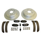 Rear Performance Brake Kit for Jeep 07-18 JK Drilled & Slotted Rotors & Hardware