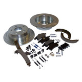 Rear Performance Brake Kit for Jeep WJ, WG, Drilled & Slotted Rotors & Hardware