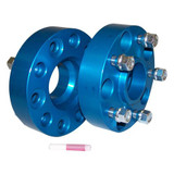 1.5" Wide Blue Anodized Wheel Spacer Set for 99-19 Jeep JK, WJ, WK, XK