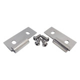 RT Offroad Stainless Lower Body Side Door Hinge Bracket Set for 55-06 Jeep CJs, YJ, TJ 