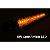 42 Inch Slim Single Row Straight LED Light Bar 20,000 Lumens Amber Cali Raised LED
