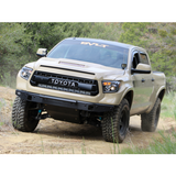 14-21 Tundra 42 Inch Hidden Grille Curved LED Light Bar Brackets Kit Two Spot Beam LED Light Bar - Blue Backlight Spot Beam LED Light Bar - Blue Backlight Cali Raised LED