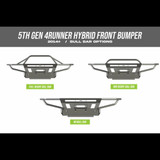 4Runner Hybrid Front Bumper, 30" Light Bar Cutout, No Bull Bar