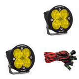 Baja Designs Squadron-R Sport Black LED Light Pod Pair (Wide Cornering; Amber) 