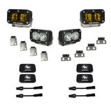 S2 SAE Amber/S2 Pro Fog Pocket Kit Fits 21-On Ford Raptor Baja Designs