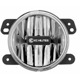 KC HiLiTES KC Hilites 4 in Gravity LED G4 - Single Light - SAE/ECE - 10W Fog Beam - for 10-18 Jeep JK K131497 