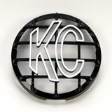 KC HiLiTES 6? Stone Guard - ABS Plastic - Black / White KC Logo K137210 