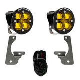 Baja Designs Jeep JK Squadron-R SAE Fog Pocket Light Kit Premium Bumper (Amber)-Jeep 2007-09 Wrangler JK Baja Designs 