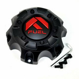 Fuel Off-Road FUEL CAP 6 LUG MATTE BLACK RED TINT 