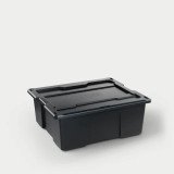 Payloader 32 - D-co bin with snap on lid - one - all black