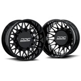 DDC Wheels Dually Wheels The Mesh Forged 22x8.25 10x225 Black/Mill SS Fronts 05-10 Ford F-450/F-550 / 15-23 Dodge Ram 4500/5500 DDC Wheels 