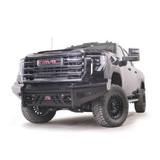 Fab Fours Black Steel Front Bumper w/ No Guard w/ Sensor Incl. Tow Hooks GM24-S6261-1 