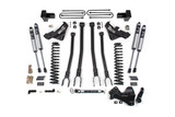 BDS Suspension 5 Inch Lift Kit w/ 4-Link | Ford F250/F350 Super Duty (23-26) 4WD | Diesel | 3 Inch Block Kit w/o Overload / FOX 2.0 Performance Series 