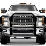 Ex-Guard Extreme-Duty, Full-Height Coverage Grille Guard for 2013-Newer Ford Transit Van, Black EVRCoat PVC Finish. Includes Mounting Bracket.