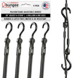 Perfect Bungee 36" Adjust-A-Strap- Black (4 Pack) 