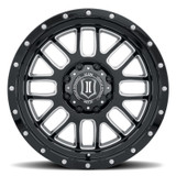 ICON ALLOYS ALPHA GLS BLK MILL WIN - 20 x 9 / 8 x 6.5" / 19MM / 5.75" BS