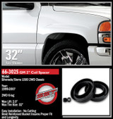 Front Leveling Kit 2 in. Lift w/Coil Spacers Allows Up To 32.5 in. Tire