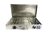 Partner Steel Aluminum Propane Camping Stove | 2 Burner 18 inch | Left Connection PARST-2B18-L 