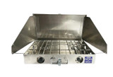 Partner Steel Stove 2 Burner 22" Left Connection w/ Windscreen PARST-2B22W-L