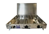 Partner Steel Aluminum Propane Camping Stove | 3 Burner 26 inch (26 inch x 16 inch) | Left Connection PARST-3B26-L 
