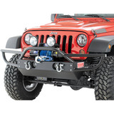 Rock Hard 4x4 Patriot Series PreRunner Grille Width Front Bumper w/ Tube Extensions for Jeep Wrangler JK 2007 - 2018 [RH-5003]