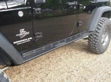  Rock Hard 4x4 Patriot Series "Boat Side" Rock Sliders w/ Tread Plate for Jeep Wrangler JK 4DR 2007 - 2018 [RH-6006-T] 