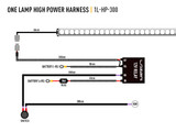 Triple R Lights Single-lamp harness kit with switch (High Power, 12V) 