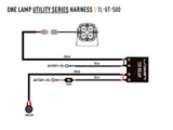Triple R Lights Single Lamp Harness - with Switch (Utility Series, 12V) 
