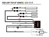 Four-Lamp Harness Kit - with Splice (Low Power, Long, 12V)