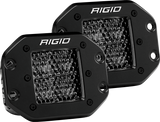 RIGID D-Series PRO Midnight Edition, Spot Diffused, Flush Mount, Pair