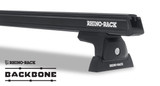 Rhino-Rack 07-18 Jeep Wrangler 4 Door SUV Heavy Duty RLT600 3 Bar Backbone Roof Rack - Black JA6392