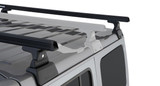 Rhino-Rack 18-21 Jeep Wrangler 4 Door SUV Heavy Duty RLT600 2 Bar Backbone Roof Rack - Black JB0884