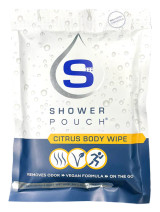 Shower Pouch Citrus Body wipe