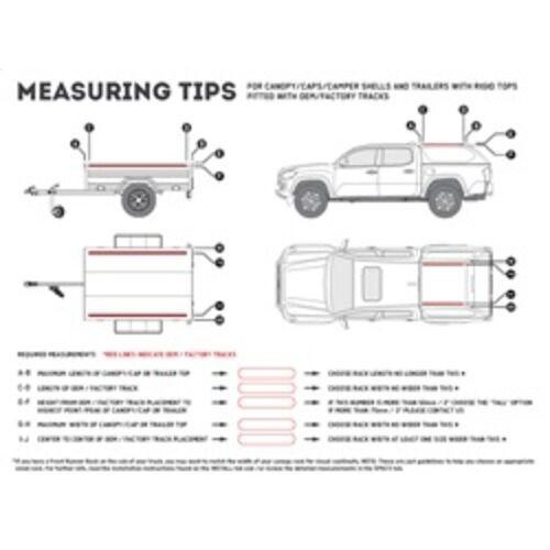 Ute Canopy or Trailer with OEM Track Slimline II Rack Kit / Tall / 1165mm(W) X 1560mm(L)