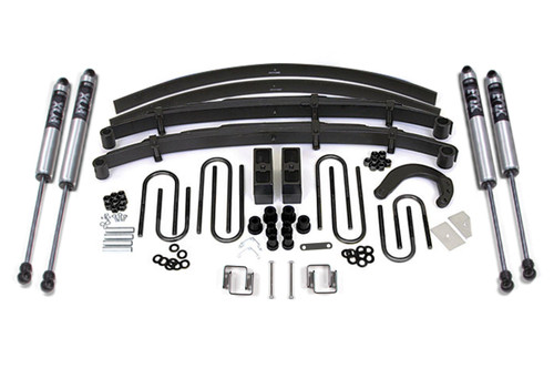 BDS Suspension 4 Inch Lift Kit | Chevy/GMC 3/4 Ton Truck/Suburban (77-87) 4WD | 4 Inch Block Kit w/ Add-A-Leaf / FOX 2.0 Performance Series 
