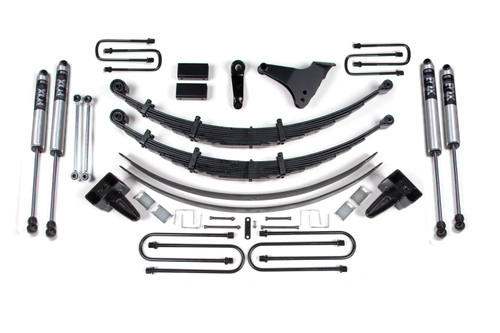 BDS Suspension 6 Inch Lift Kit | Ford F250/F350 Super Duty (99-04) 4WD | Square / Block Kit w/ Factory Overload / FOX 2.0 Performance Series 