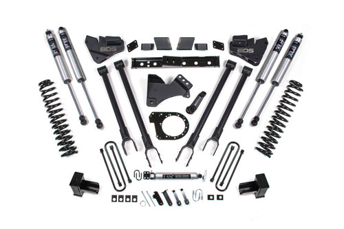 BDS Suspension 6 Inch Lift Kit | 4-Link Conversion | Ford F250/F350 Super Duty (17-19) 4WD | Diesel | 5 Inch Block w/ 2 Leaf Main / FOX 2.0 Performance Series 