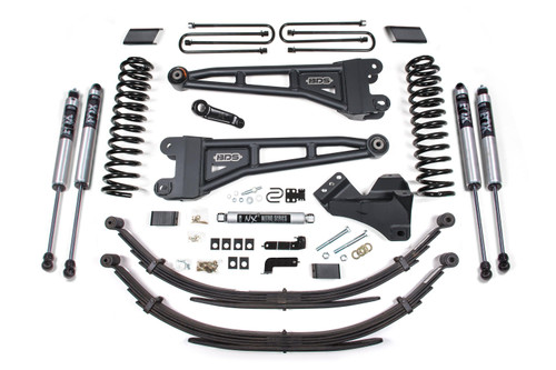BDS Suspension 4 Inch Lift Kit w/ Radius Arm | Ford F250/F350 Super Duty (17-19) 4WD | Diesel | Leaf Springs / FOX 2.0 Performance Series 