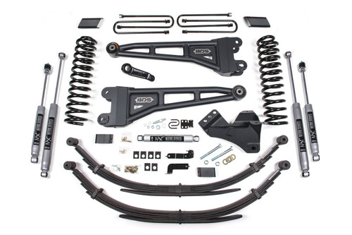 4 Inch Lift Kit w/ Radius Arm | Ford F250/F350 Super Duty (17-19) 4WD | Gas | Leaf Springs / NX2 Nitro Series