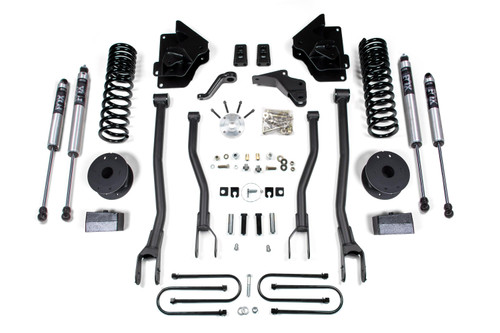 BDS Suspension 4 Inch Lift Kit w/ 4-Link | Ram 3500 w/ Rear Air Ride (13-18) 4WD | Gas | FOX 2.0 Performance Series 