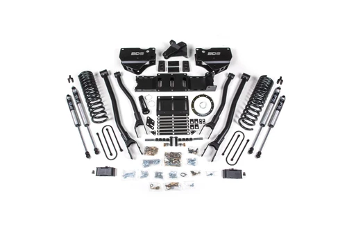 4 Inch Lift Kit w/ 4-Link | Ram 3500 (19-24) 4WD | Diesel | w/o Factory Rear Overload Leaf / 8 Bolt / FOX 2.0 Performance Series
