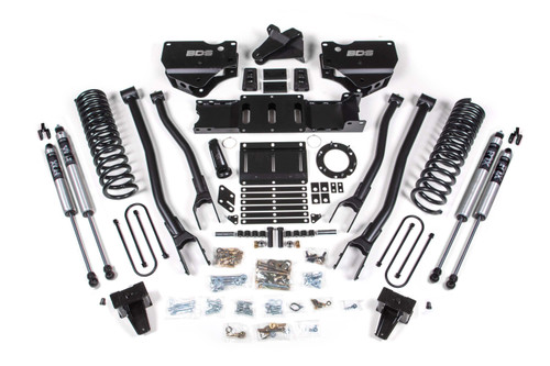 BDS Suspension 5.5 Inch Lift Kit w/ 4-Link | Ram 3500 (19-24) 4WD | Gas | w/o Factory Rear Overload Leaf / FOX 2.0 Performance Series 