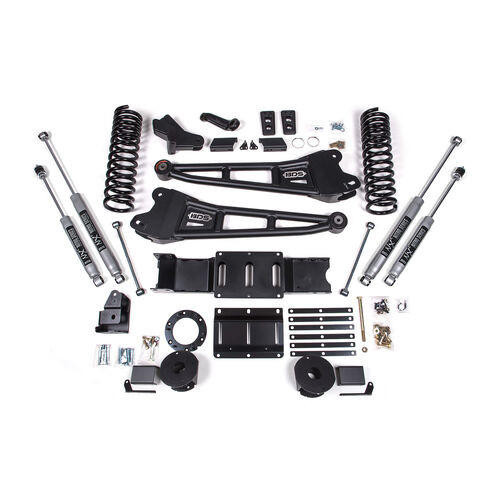 BDS Suspension 2019-2022 Ram 2500 4in. Radius Arm Gas - rear shocks AirRide - NX2 Shocks 