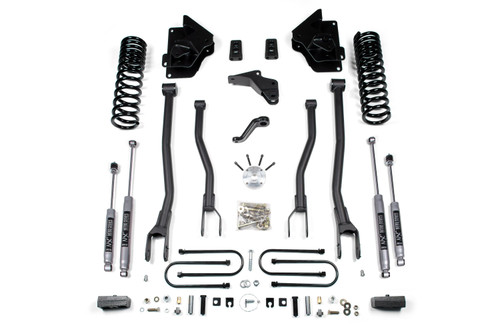 BDS Suspension 4 Inch Lift Kit w/ 4-Link | Ram 3500 (13-18) 4WD | Diesel | 2 Inch Block Kit / NX2 Nitro Series 