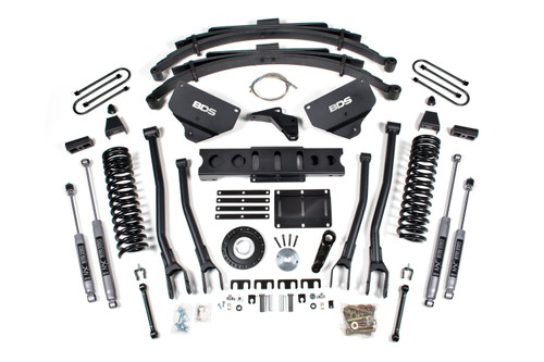 BDS Suspension 8 Inch Lift Kit w/ 4-Link | Ram 3500 (13-18) 4WD | Diesel | Leaf Springs / 8 Bolt / NX2 Nitro Series 