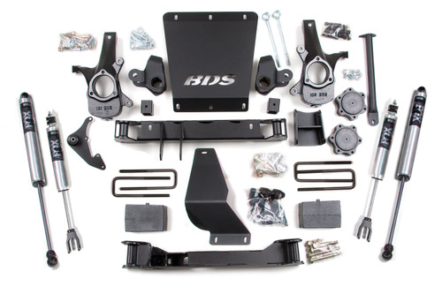 BDS Suspension 6 Inch Lift Kit | Chevy Silverado or GMC Sierra 1500 (99-06) 4WD | Block Kit and Add-A-Leaf / FOX 2.0 Performance Series 